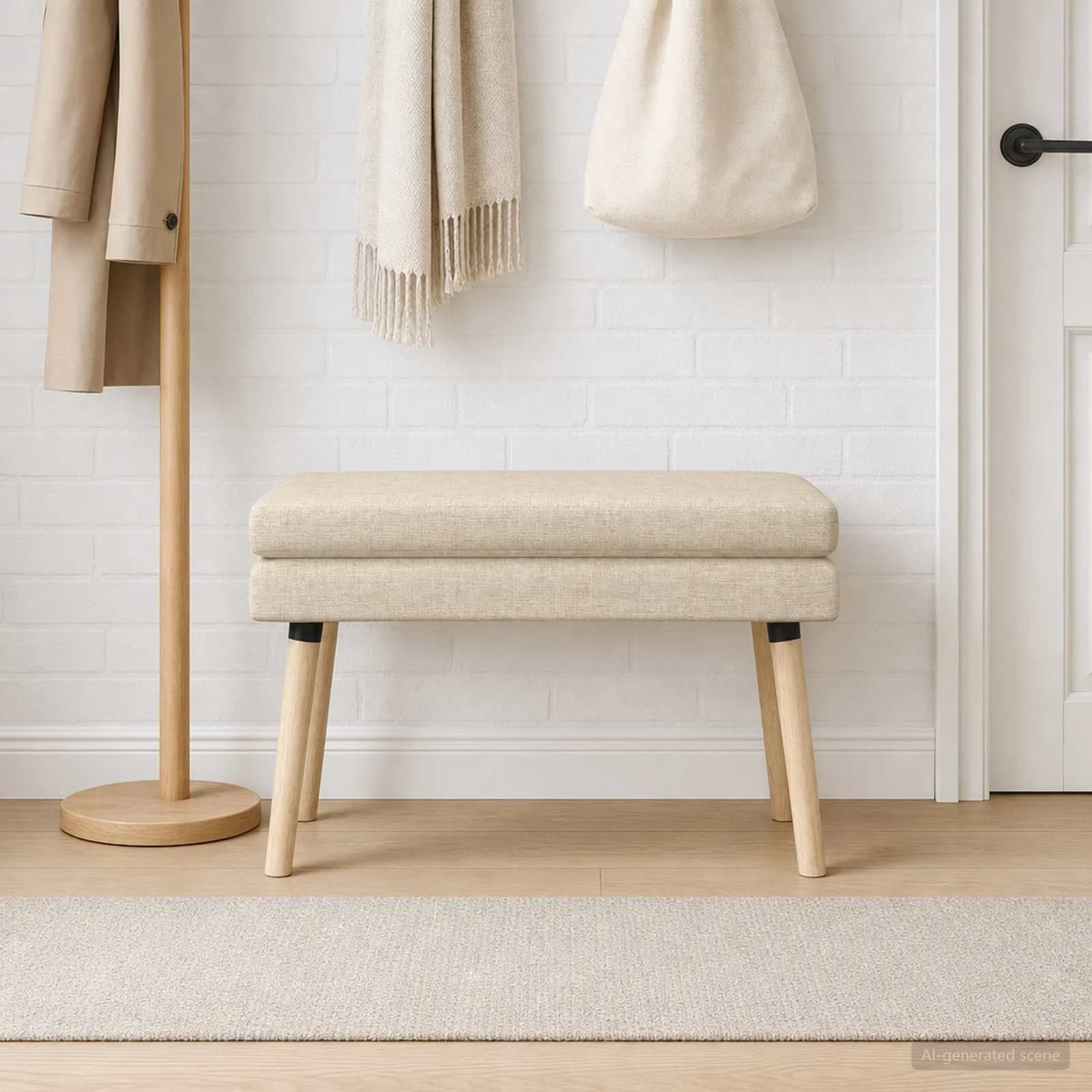 Dvojna klop Krem 80 x 40 x 47 cm Blago - slika 4