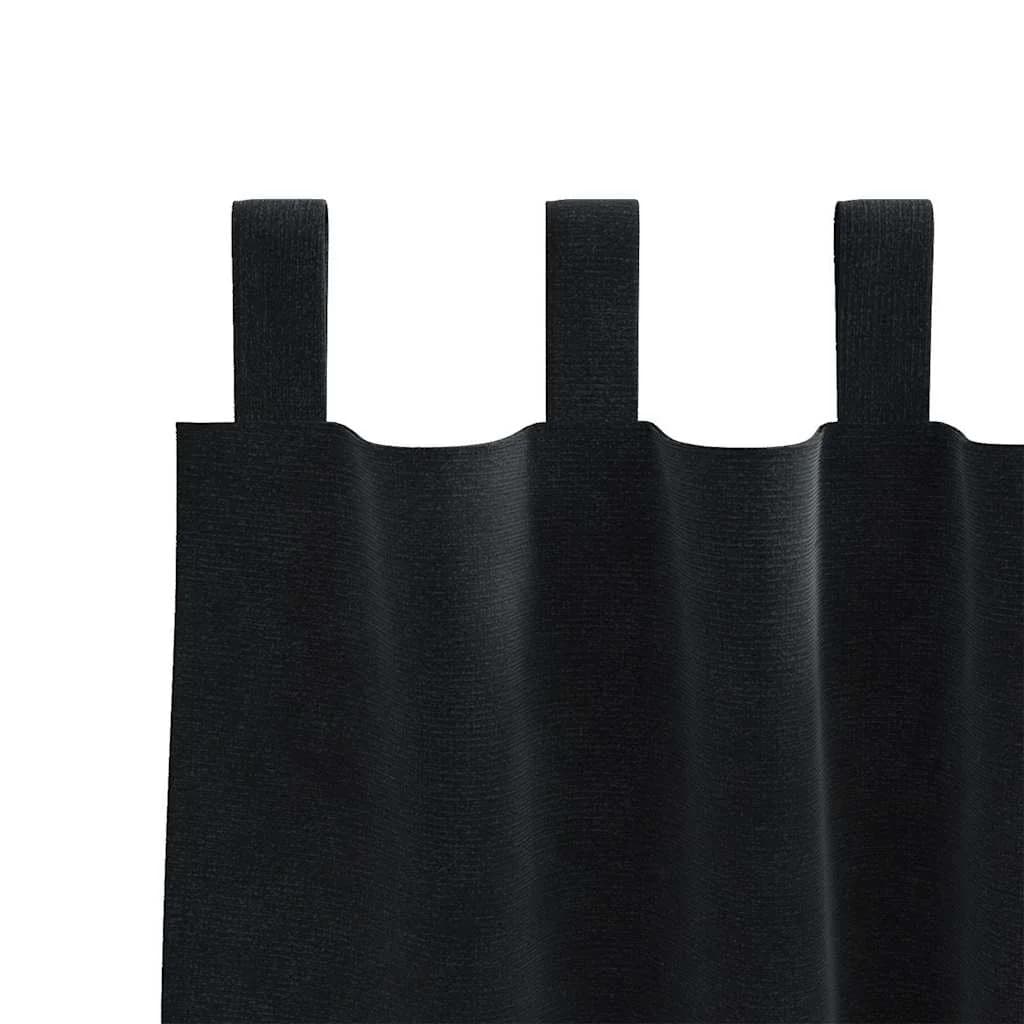 Zatemnitvene zavese 2 kos Črna 140 x 140 cm Žamet - slika 5