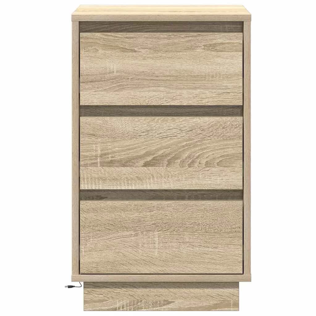 Nočna omarica Sonoma hrast 39 x 34,5 x 65 cm Inženirski les - slika 7