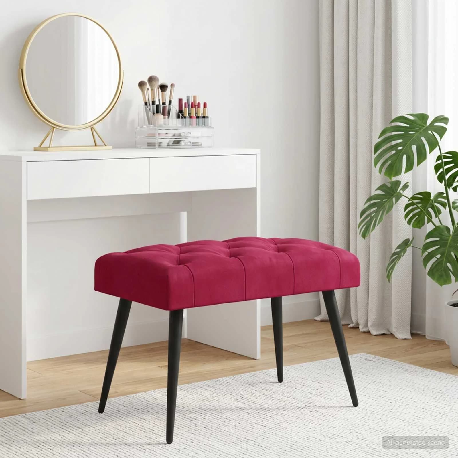 Klop s gumbnim oblazinjenjem Vinorodna rdeča 60 x 40 x 45 cm - slika 4