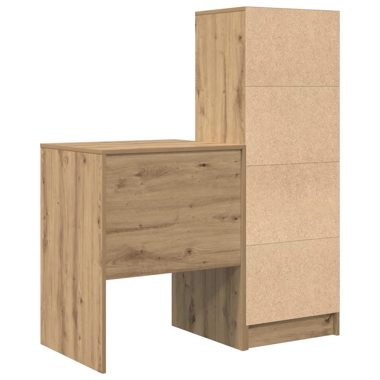 Miza Umetni hrast 105,5 x 50 x 127 cm 2 kos - slika 9