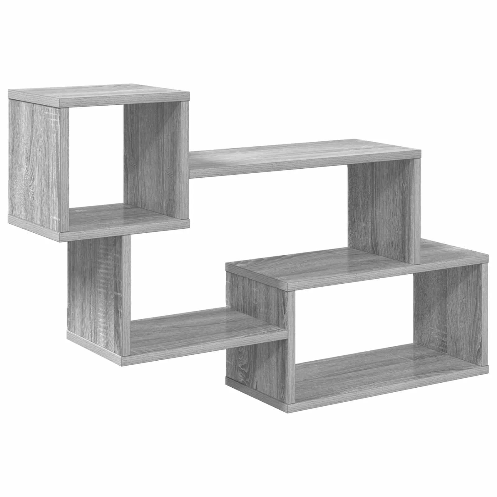 Ležeča polica Montaža za steno Siva Sonoma 87 x 20 x 55 cm - slika 2