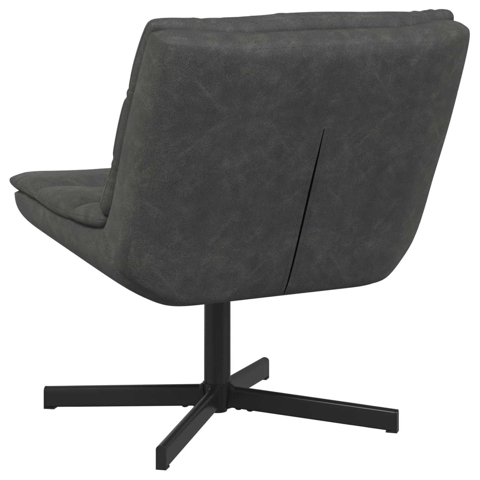 Vrtljiv stol Črna 63 x 75 x 76 cm Antikni PU - slika 4