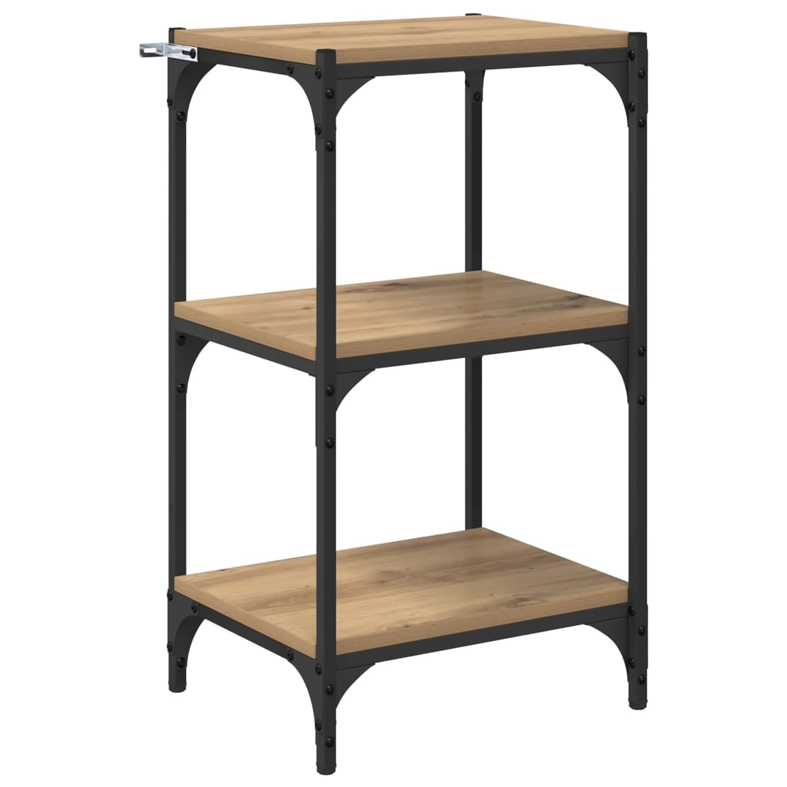 Knjigovni omar 3 nivojev 40 x 33 x 70,5 cm artisan hrast - slika 2