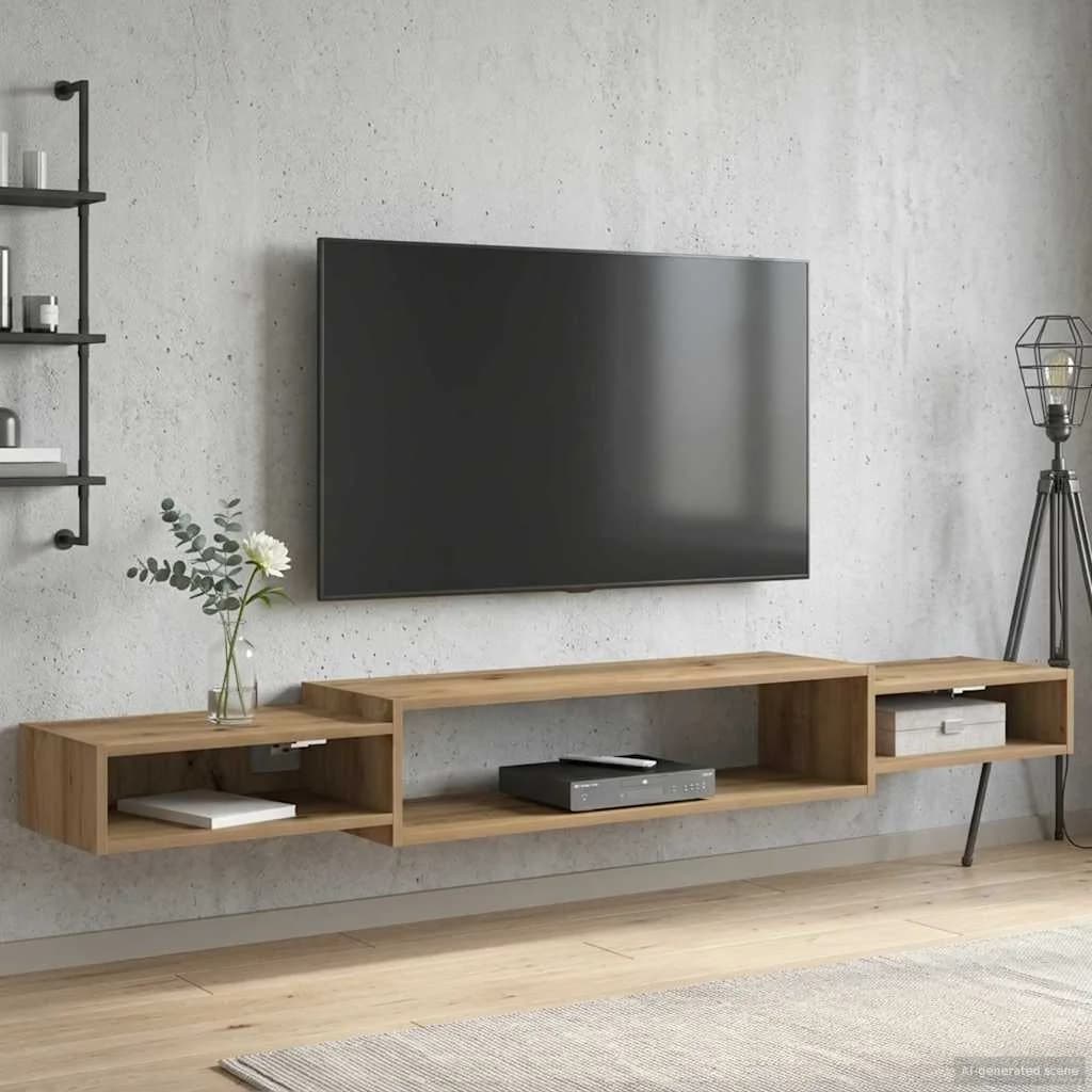 Stenska TV omarica Montaža za steno Artisan hrast