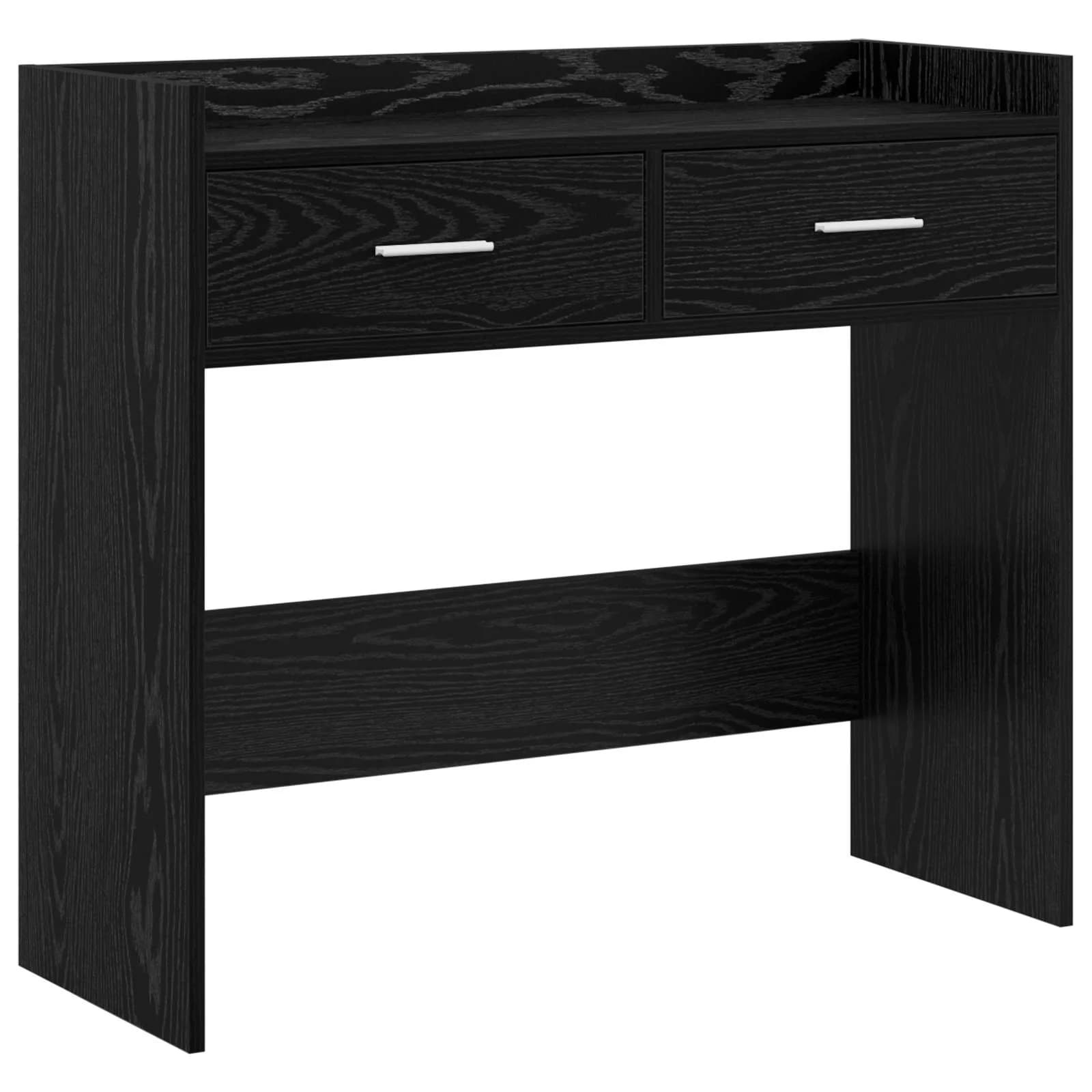 Konzolna miza Črni hrast 90 x 35 x 80 cm Inženirski les - slika 2
