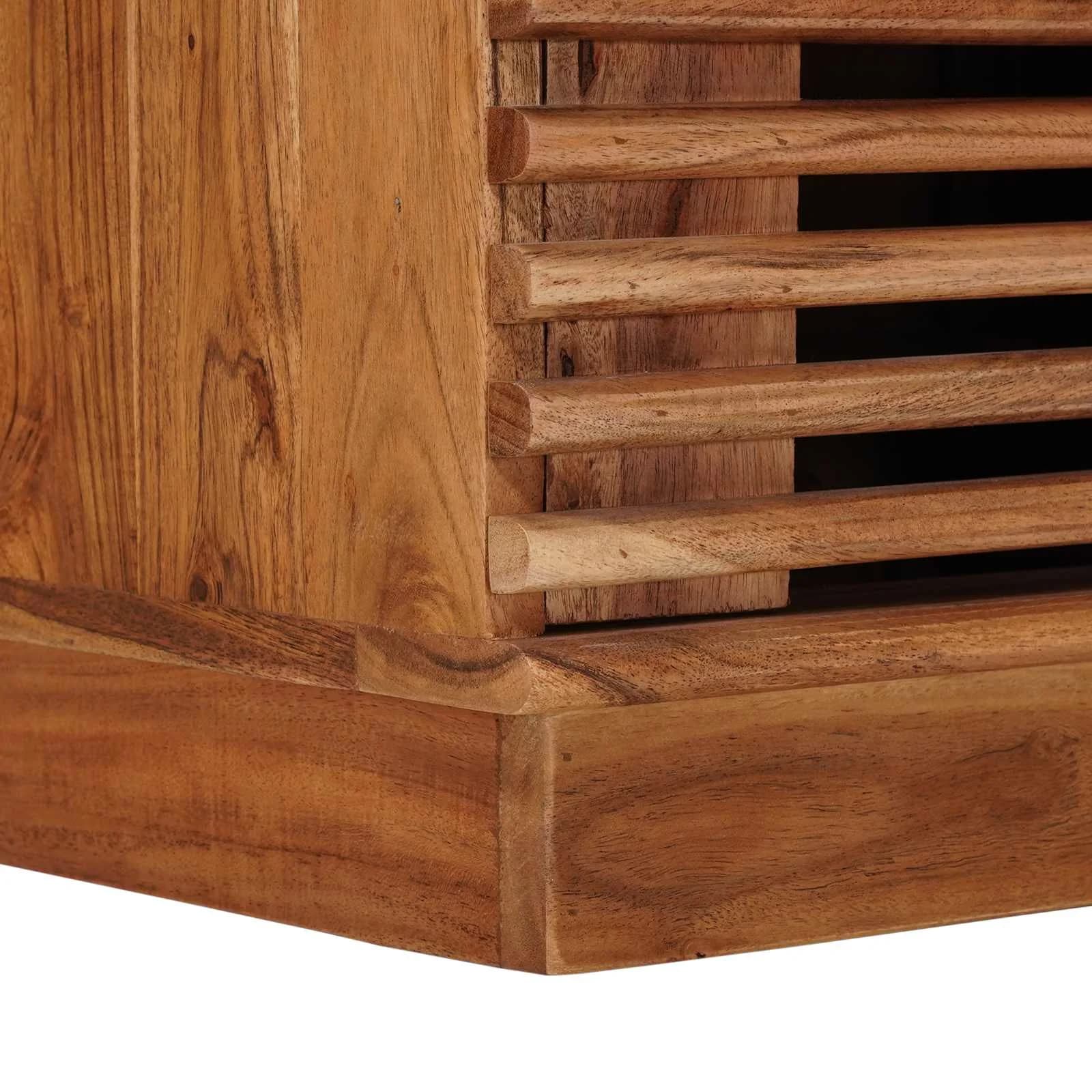 Ročno izdelana nočna omarica Teak rjava 40 x 30 x 60 cm - slika 10