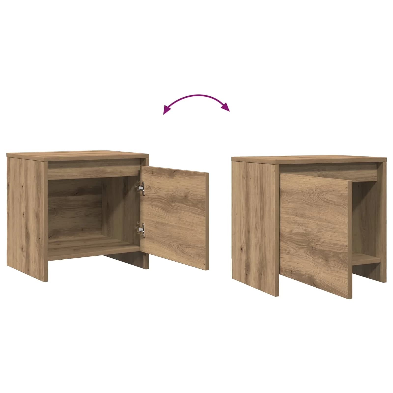 Nočna omarica Oreh 45 x 34 x 44,5 cm Inženirski les - slika 12