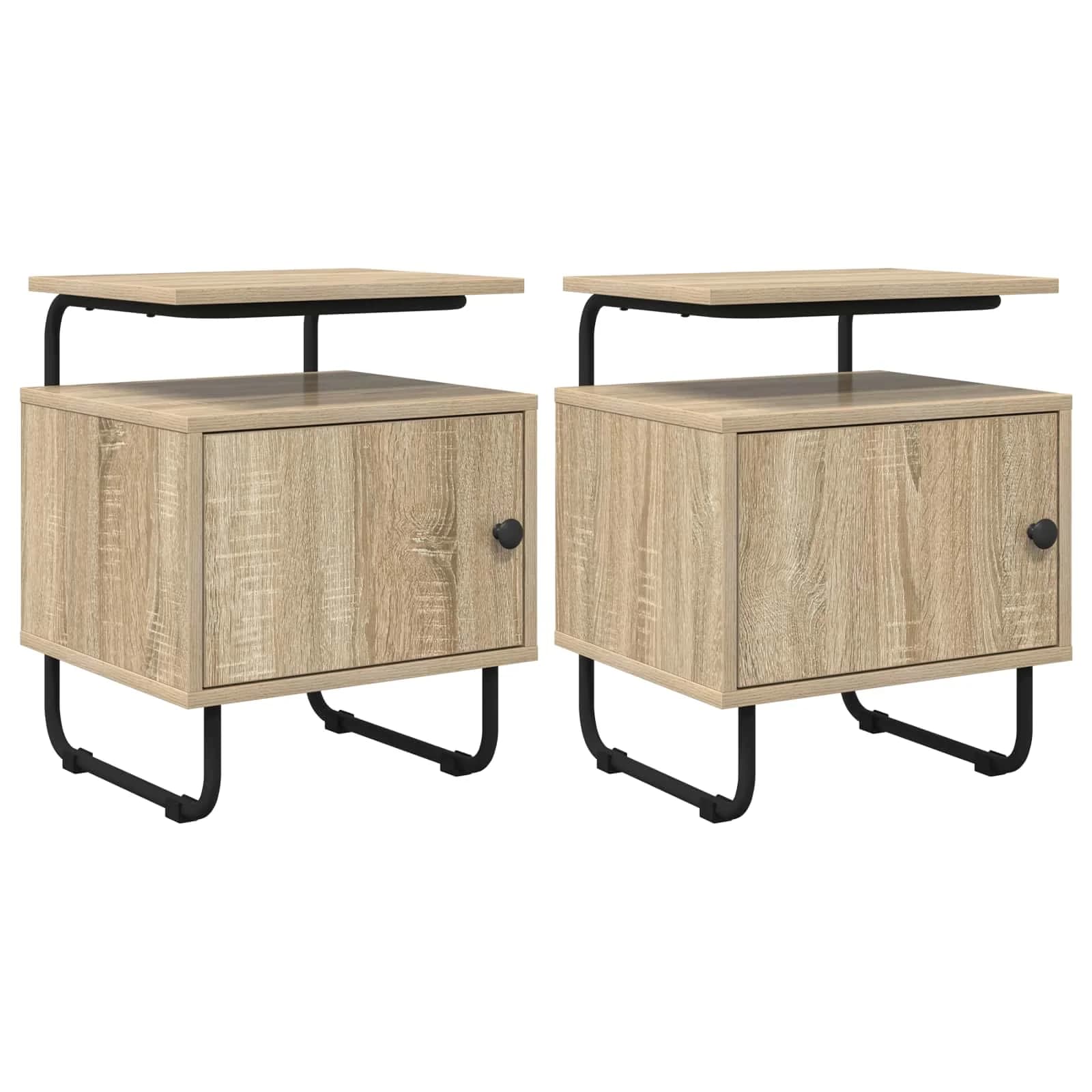 Nočna omarica 2 kos Sonoma hrast 40 x 36,5 x 50 cm - slika 2