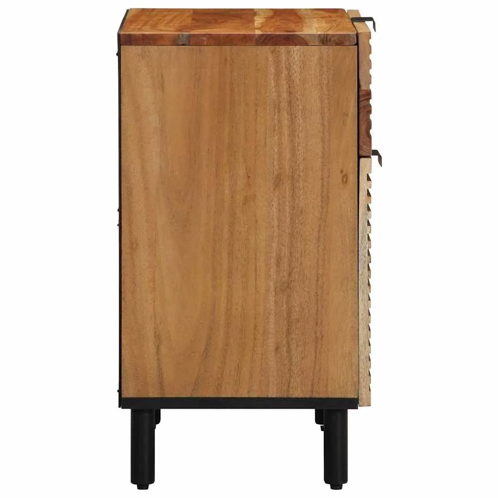 Posteljna omarica Rjava 50 x 33 x 60 cm Masiven les akacije - slika 5