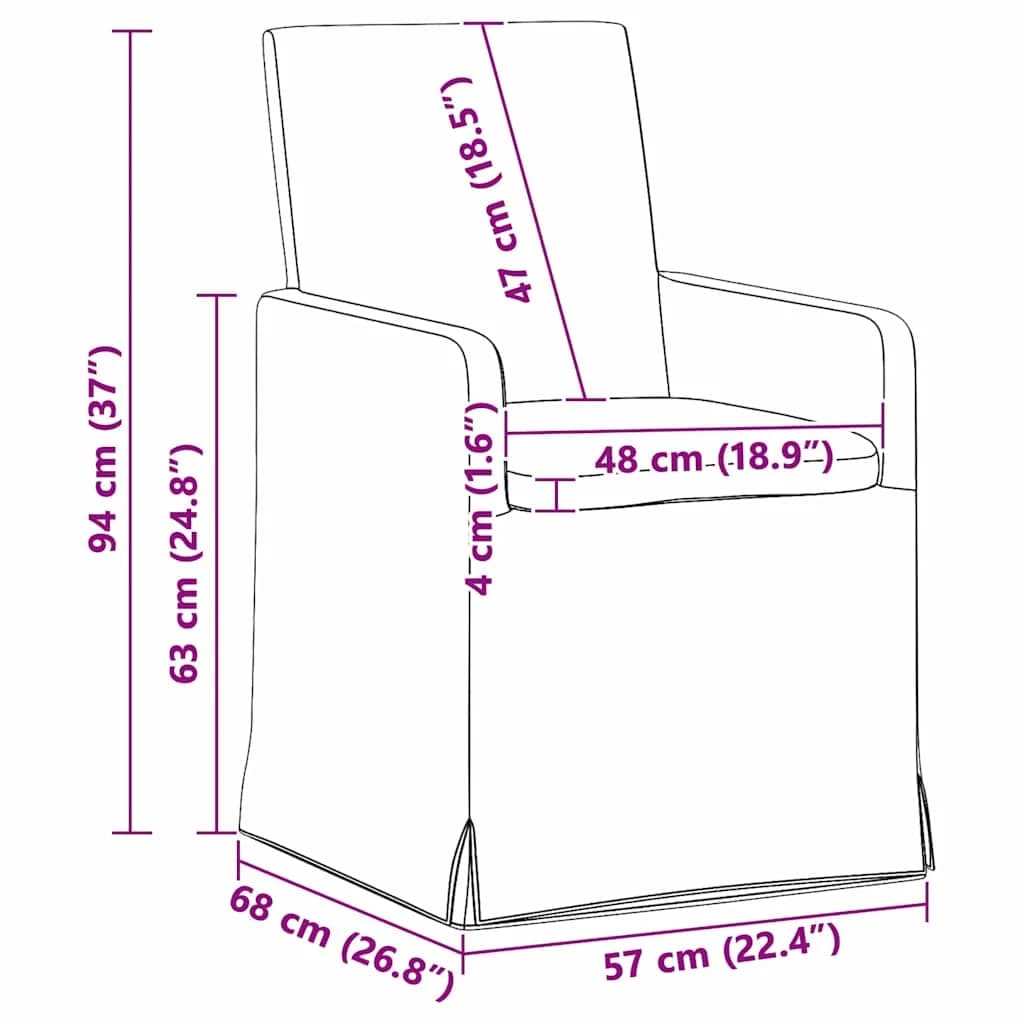 Jedilni stoli 2 kos blago Temno zelena 57 x 67 x 95 cm - slika 11