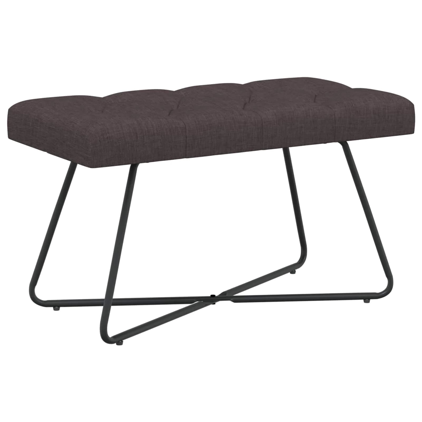 Klop s gumbnim oblazinjenjem Temno rjava 80 x 40 x 46 cm Blago - slika 2