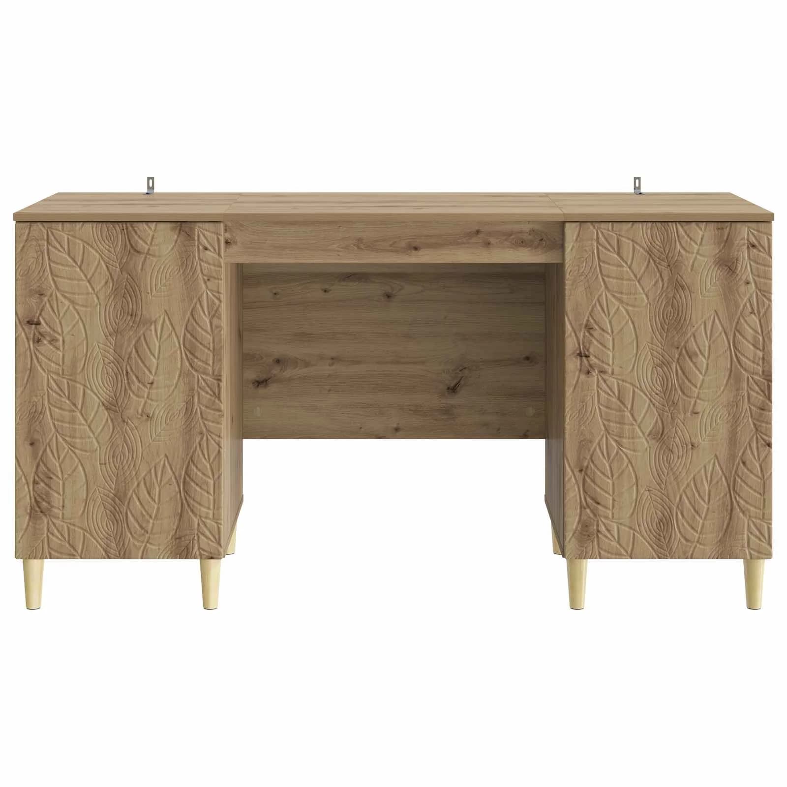 Miza Artisan hrast Inženirski les 142,5 x 50 x 75 cm - slika 4