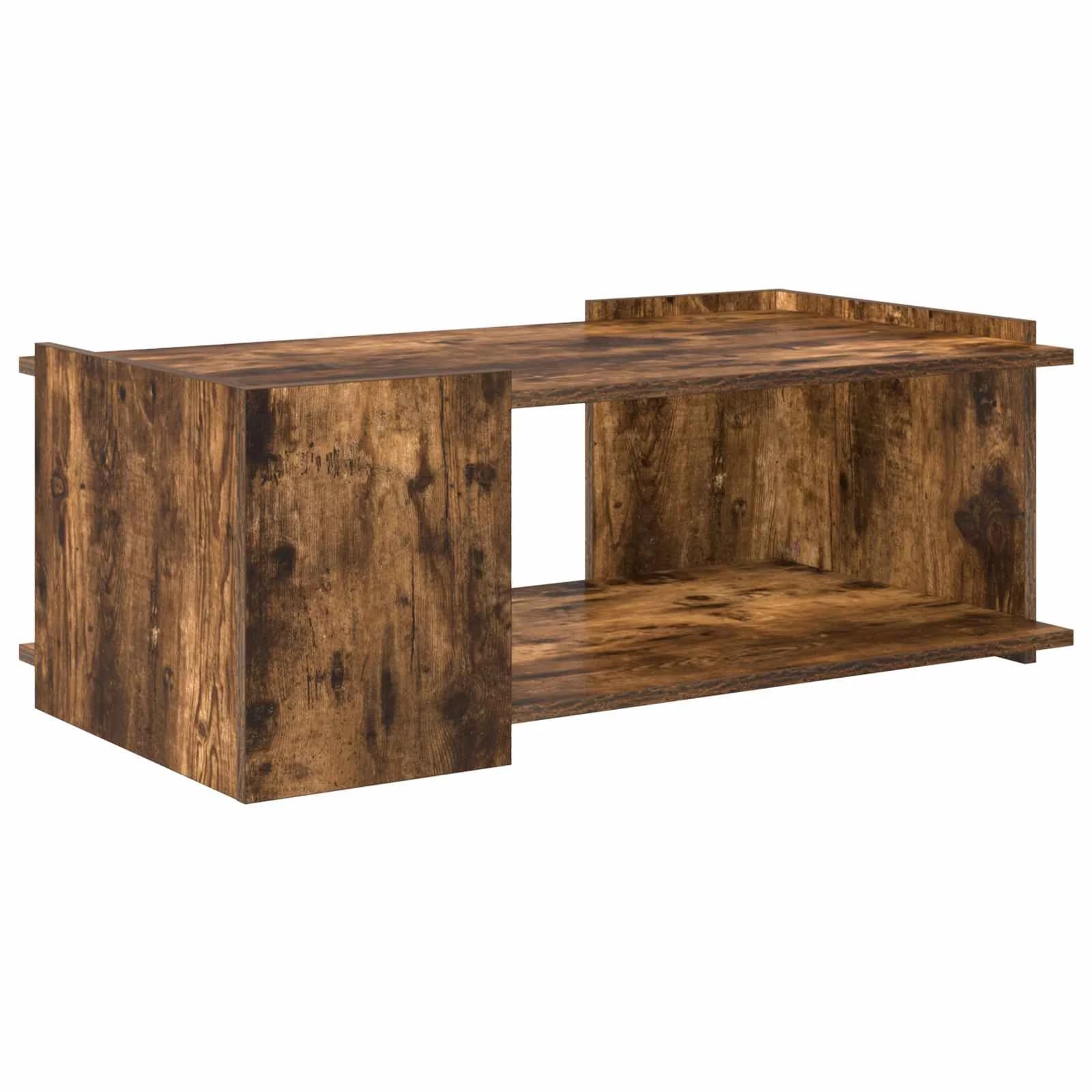 Klubska miza Dimljen hrast 90 x 50 x 33 cm Inženirski les - slika 7