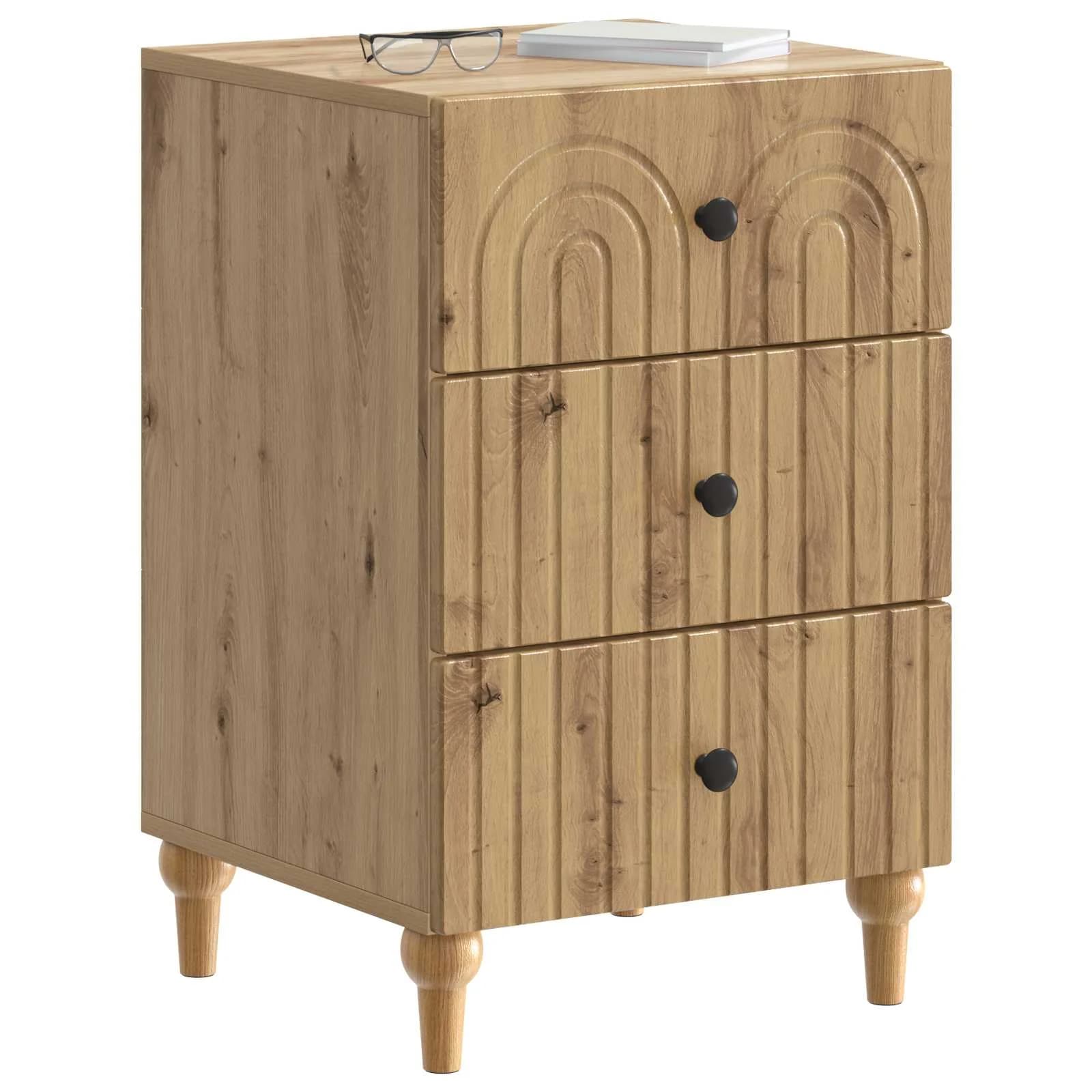 Nočna omarica Artisan hrast 43x 41 x 66,5 cm Inženirski les - slika 3