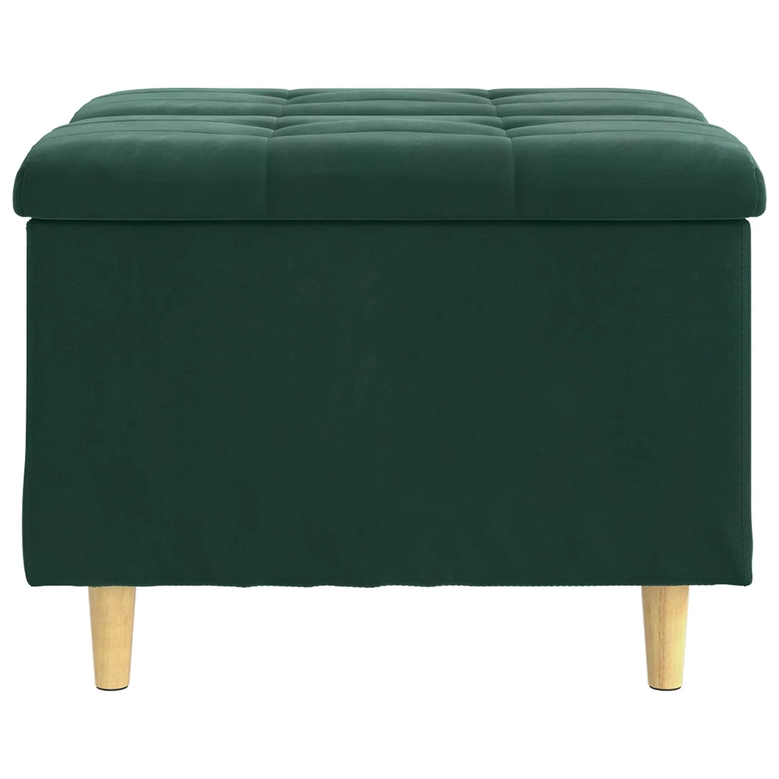 Shranjevalna tabureta Temno zelena 60 x 60 x 45 cm Žamet - slika 6