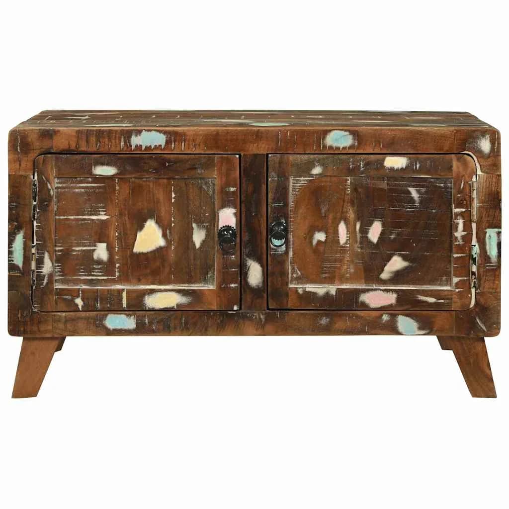 Klubska miza večbarvno 80 x 54 x 45 cm Trdna obnovljena les - slika 4