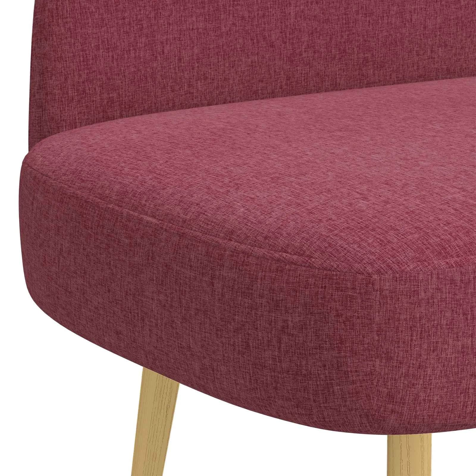 Oblazinjena klop z naslonom vinsko rdeča 110 x 60 x 76 cm - slika 5
