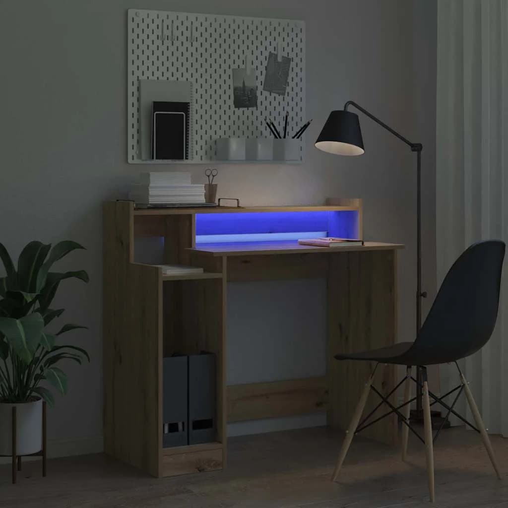 Miza Umetni hrast Inženirski les 97 x 45 x 90 cm - slika 6