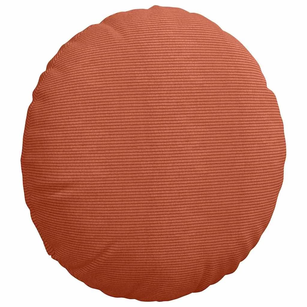 Sedežne blazine 2 kos Žametna tkanina Rdeče oranžna Ø 80 cm - slika 5