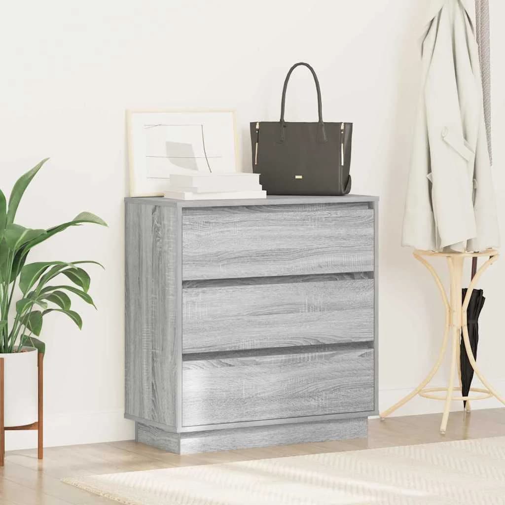 Nočna omarica Siva 71 x 34,5 x 75 cm Inženirski les - slika 4