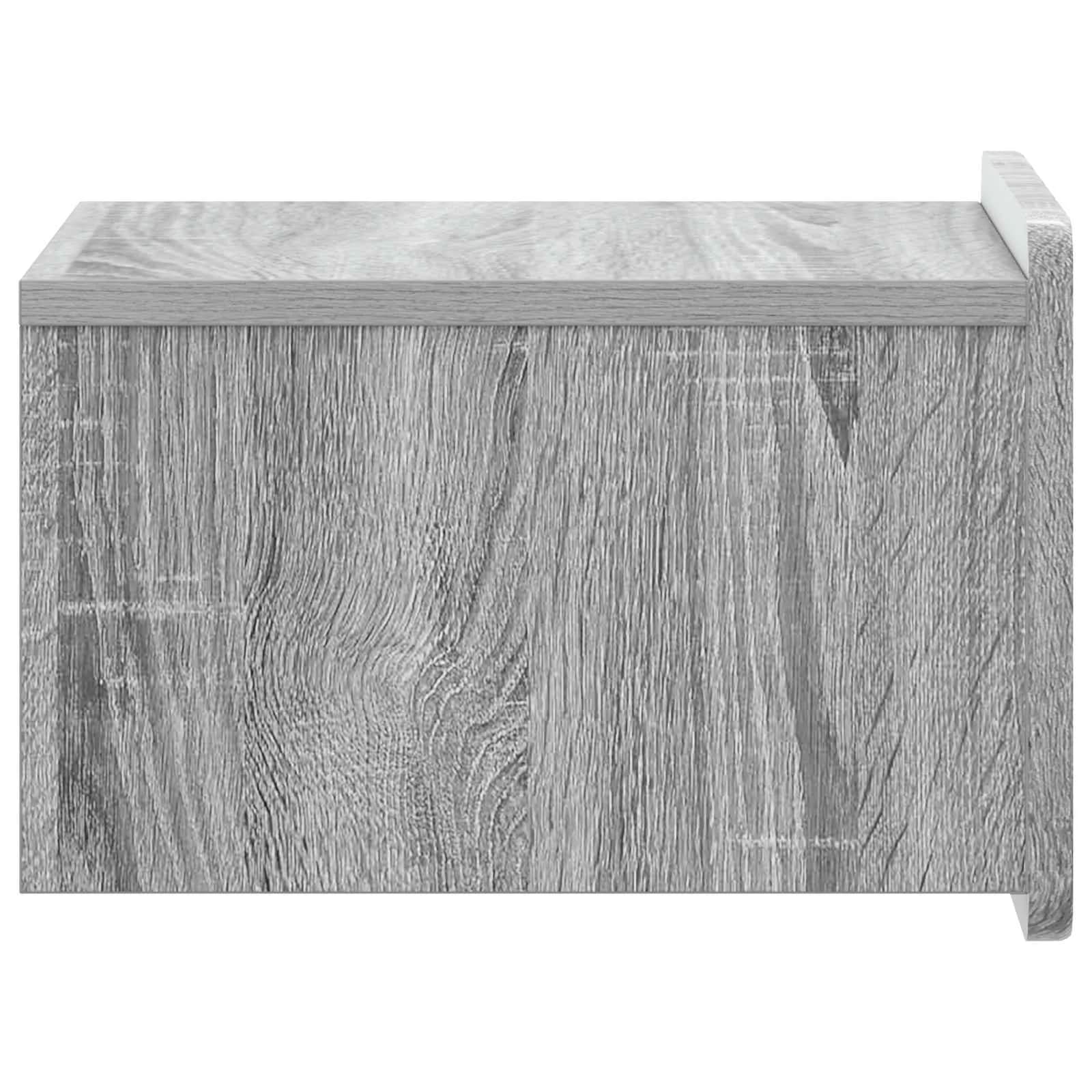 Stenski nočni omarici s predalom Siva Sonoma 33 x 34,5 x 24 cm - slika 6