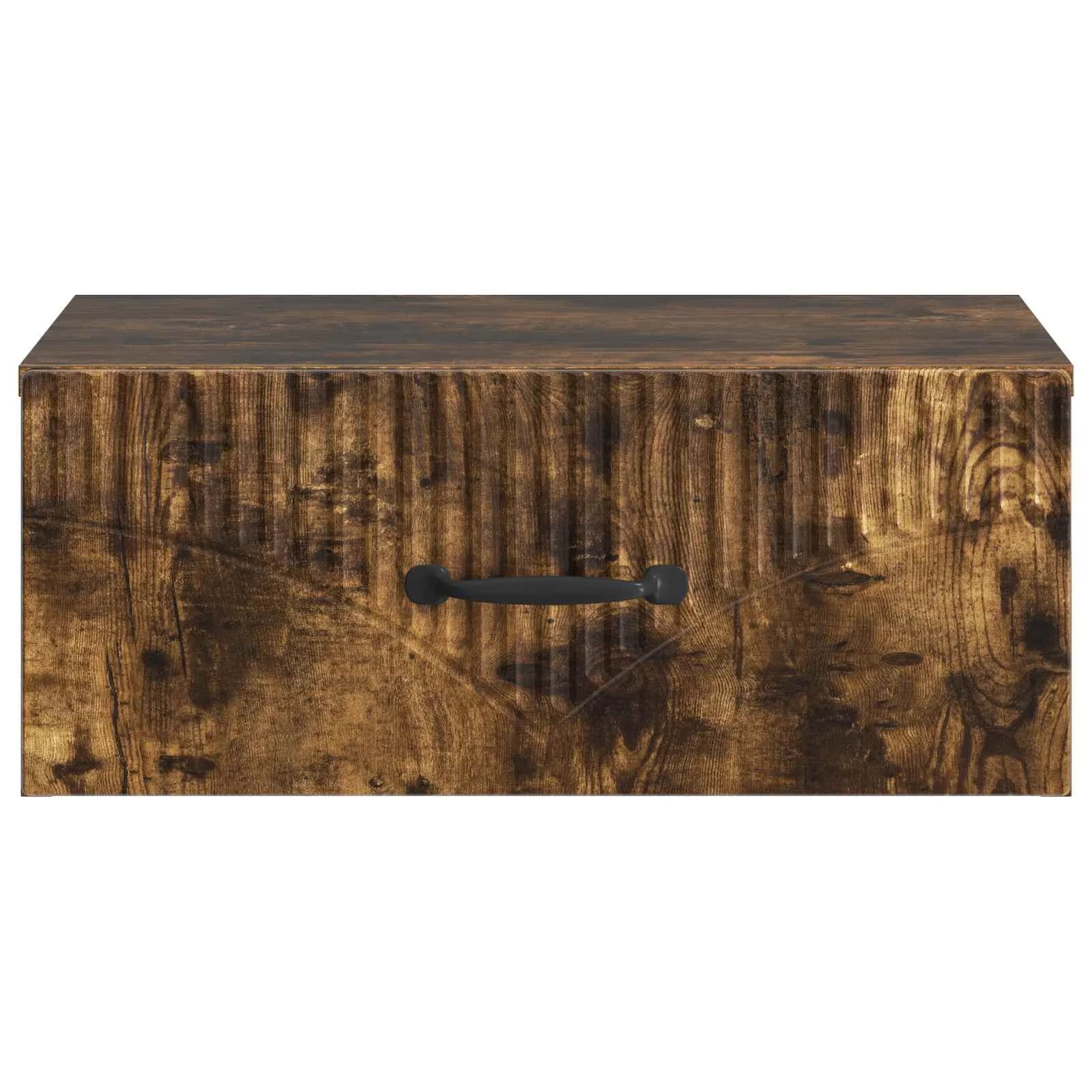 Stenski nočni omarici 2 kos Dimljen hrast 49 x 34,5 x 20 cm - slika 7
