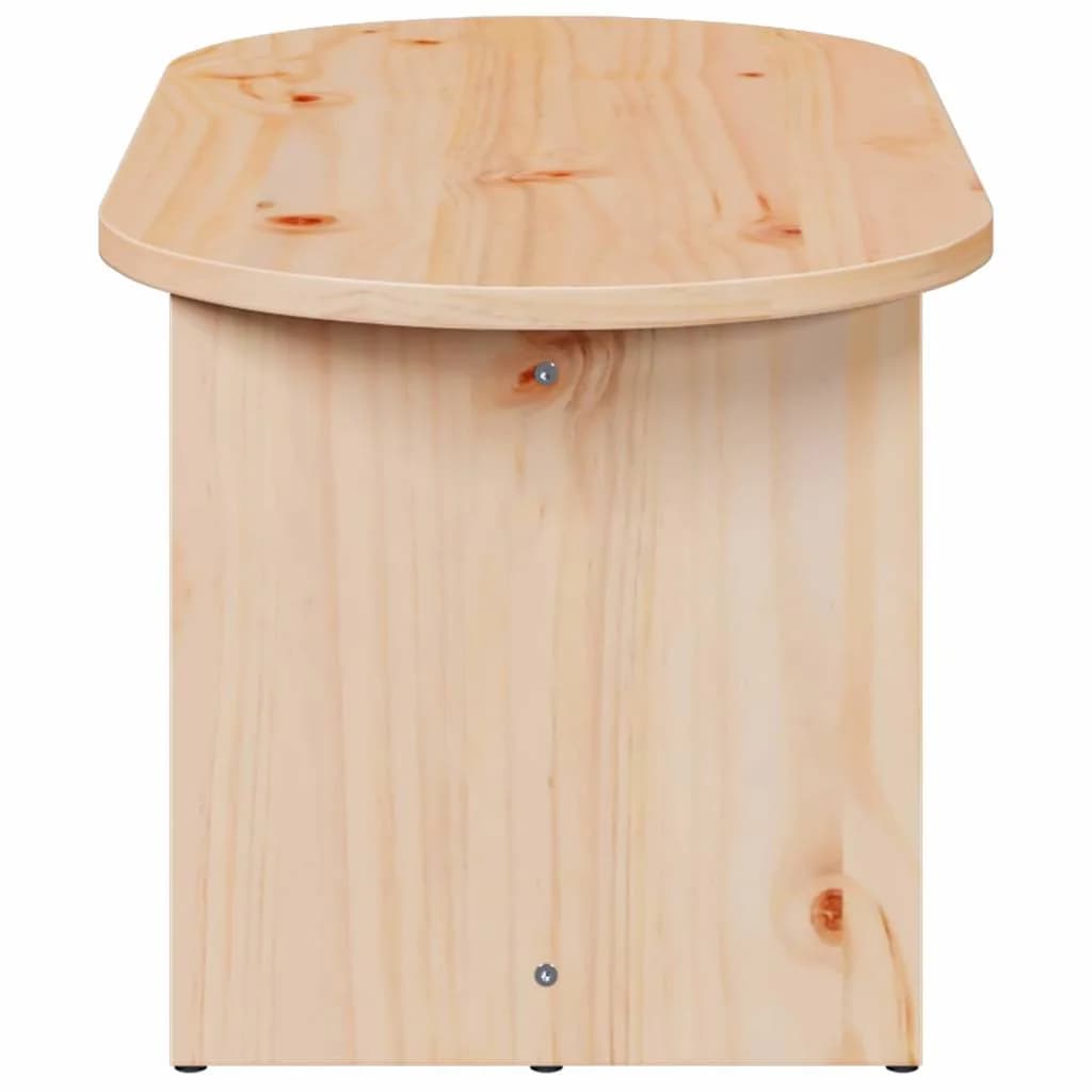 Klubska miza Naravna 80 x 39,5 x 35 cm Trden borov les - slika 7