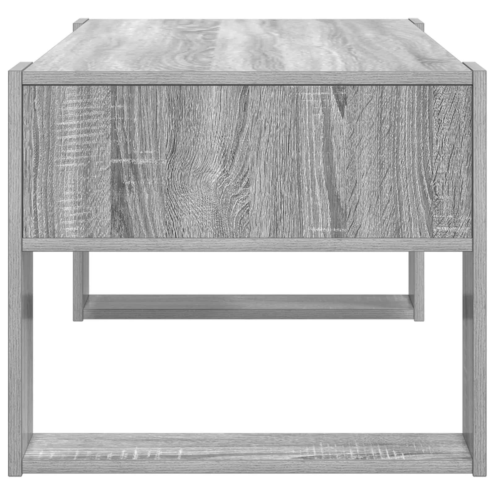 Klubska miza Siva Sonoma 92 x 53 x 45 cm Inženirski les - slika 6