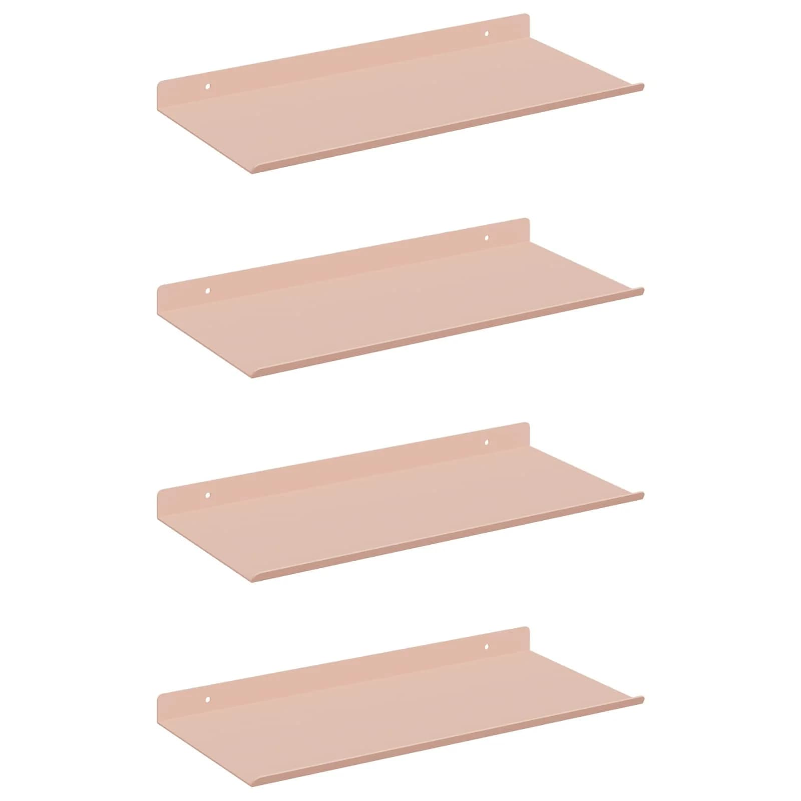 Ležeča polica Montaža za steno 4 kos Roza 40 x 18 x 2,5 cm - slika 2