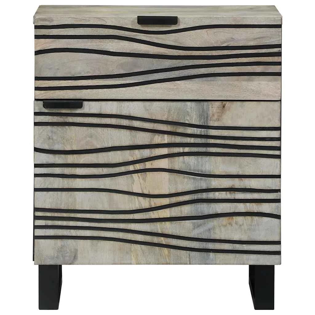 Nočna omarica Bela 50 x 33 x 60 cm Inženirski les - slika 3