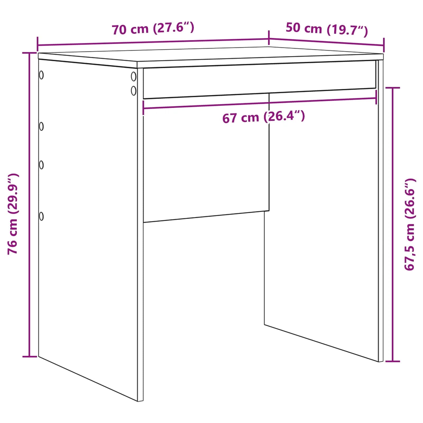 Miza Bela 70 x 50 x 76 cm - slika 11