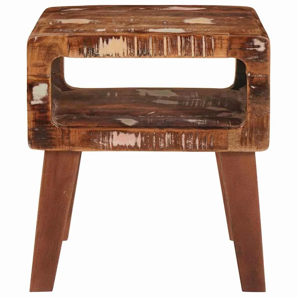 Stranska miza Rjava 40 x 32 x 46 cm Trdna obnovljena les - slika 4