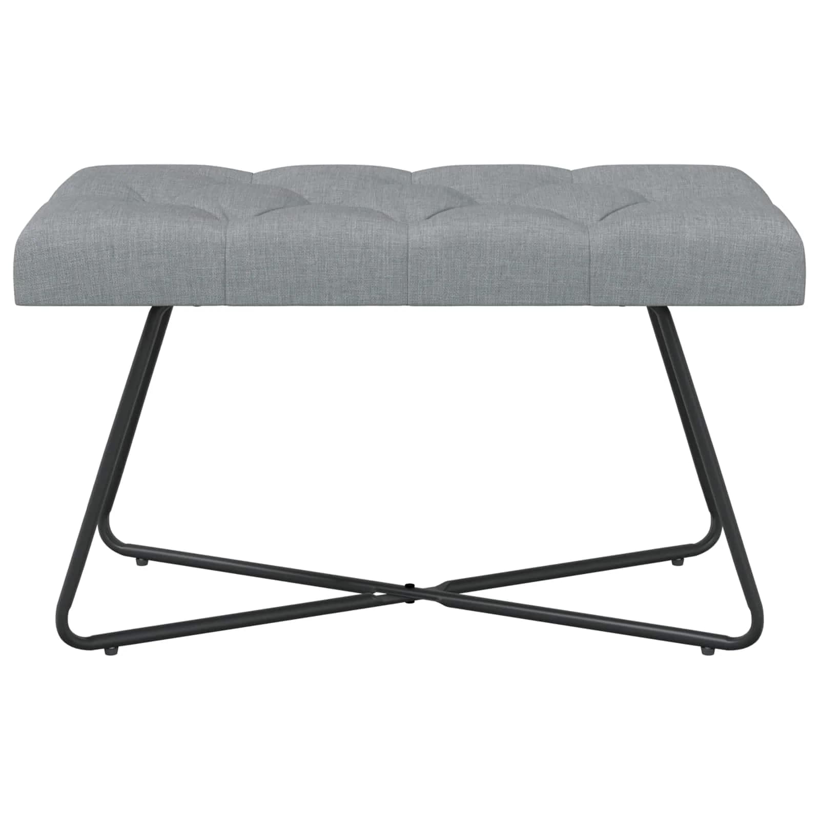 Klop s gumbnim oblazinjenjem Svetlo siva 80 x 40 x 46 cm Blago - slika 5