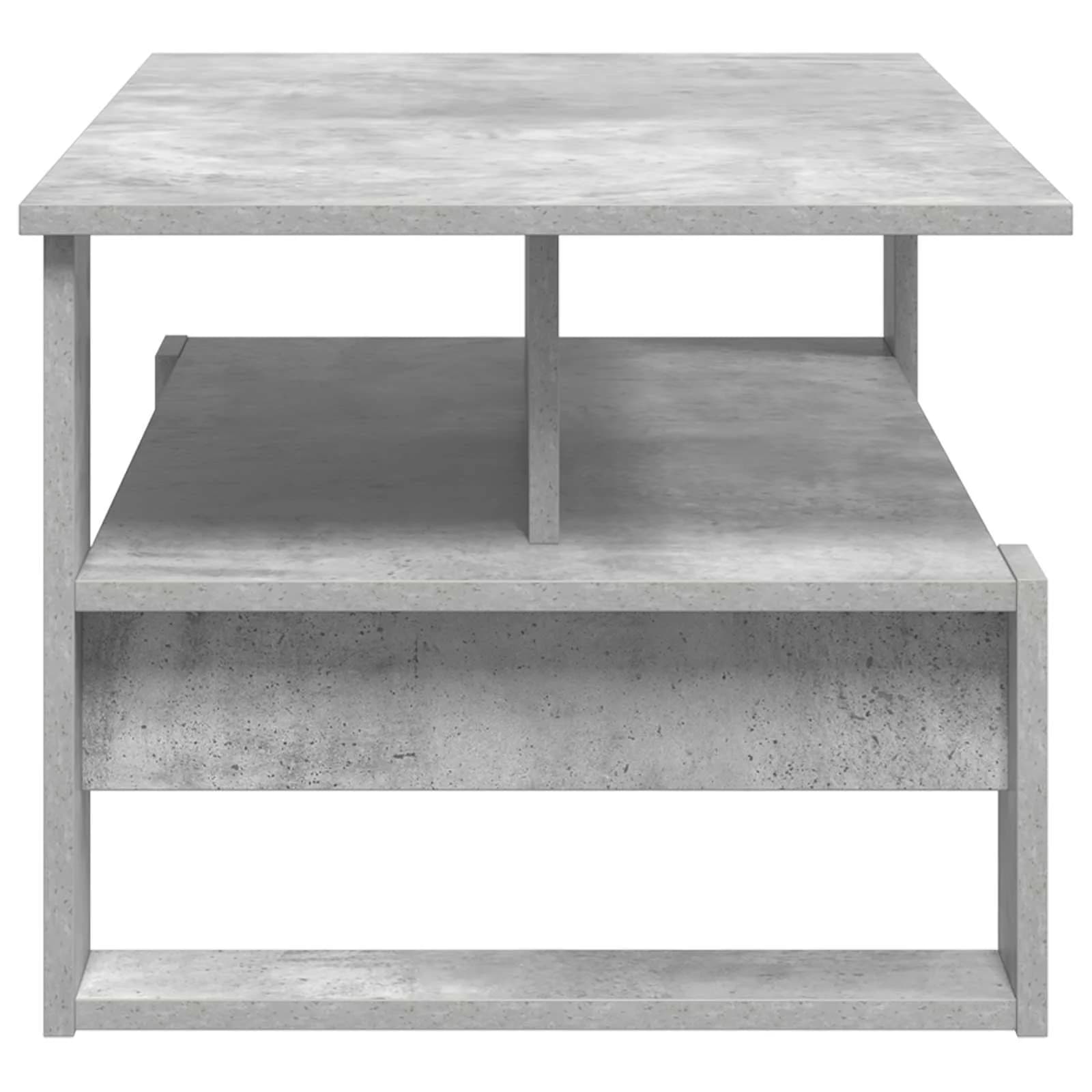 Klubska miza Betonsko siva 90 x 50 x 40 cm Inženirski les - slika 6