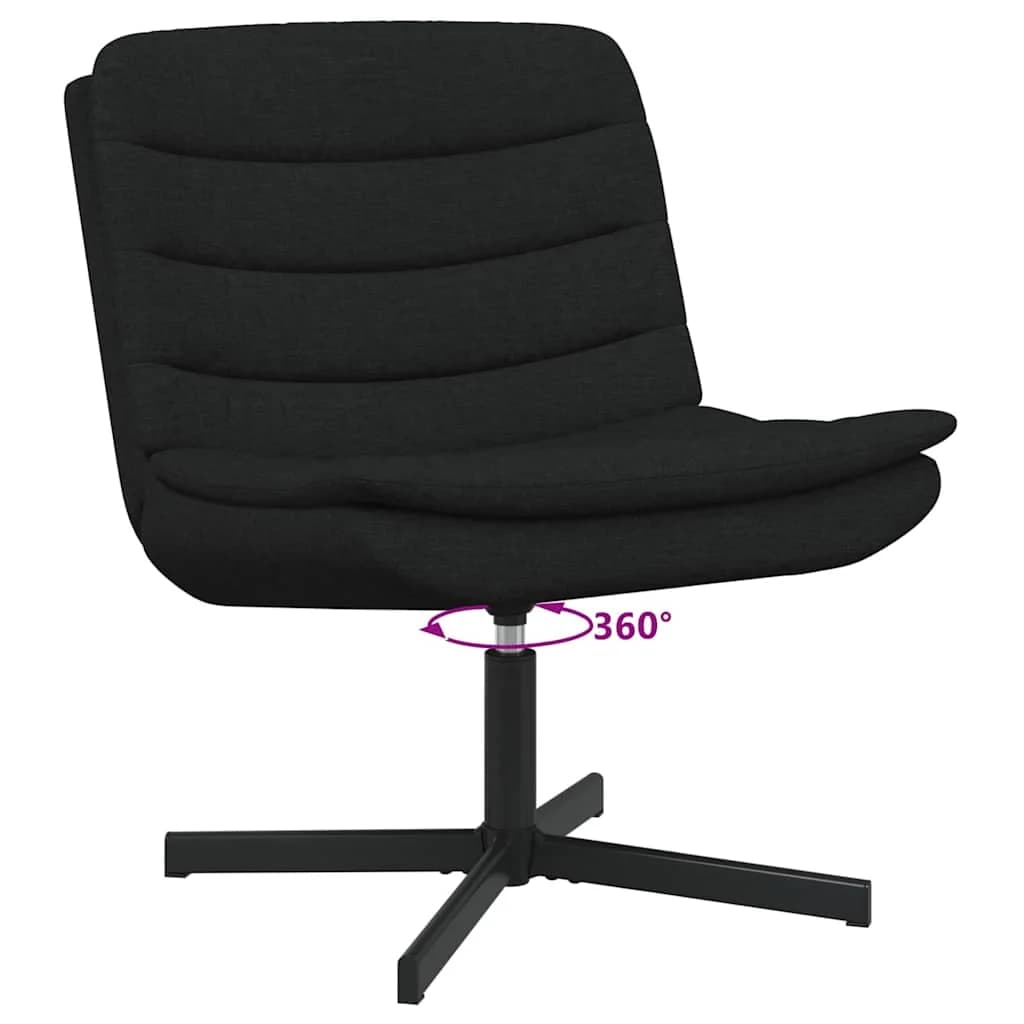 Vrtljiv stol Črna 63 x 75 x 76 cm blago - slika 9