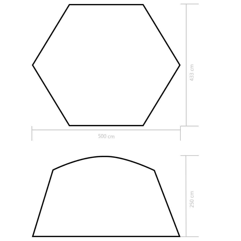 Šotor za bazen iz blaga 500x433x250 cm moder - slika 6