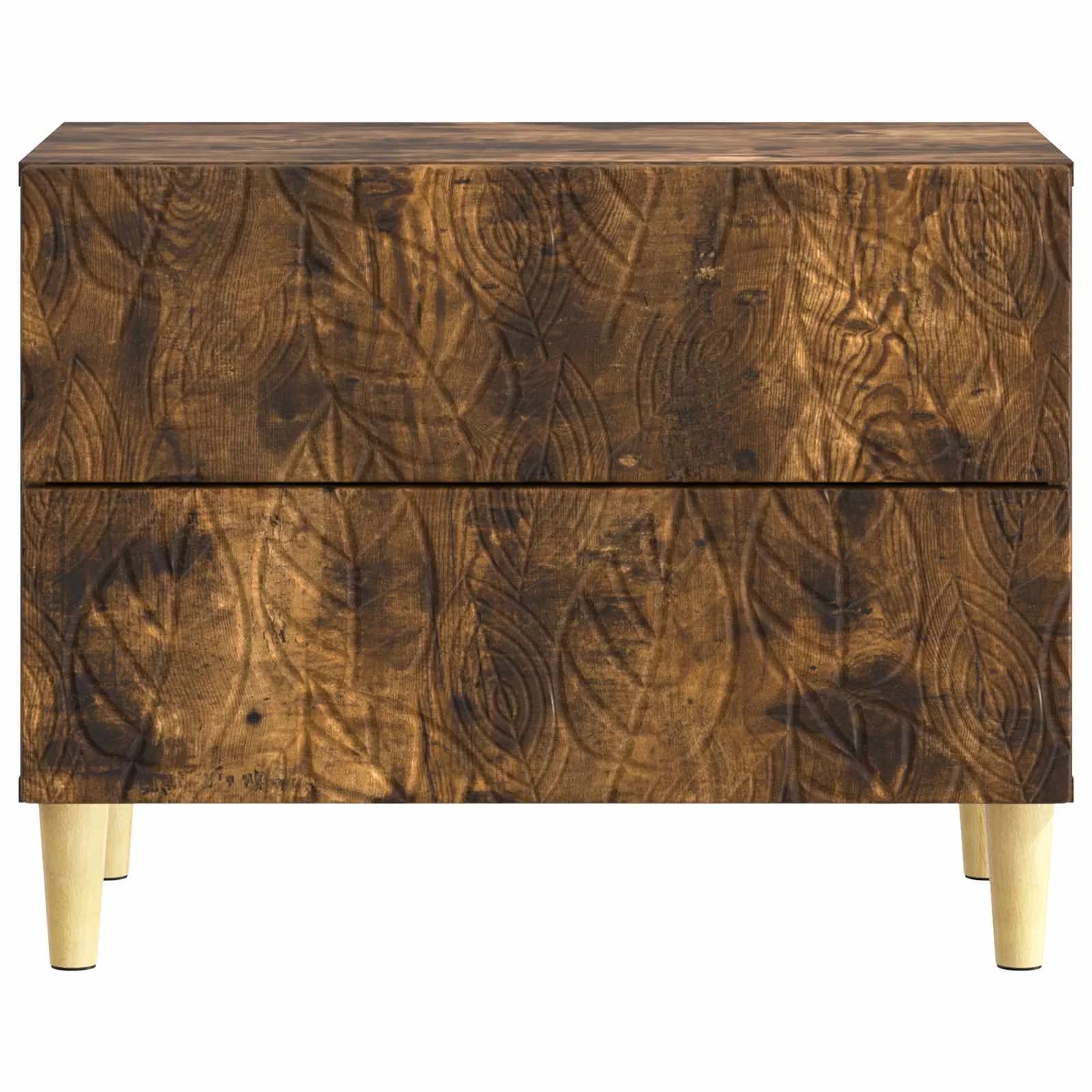 Nočna omarica Dimljen hrast 62 x 34,5 x 48 cm Inženirski les - slika 4