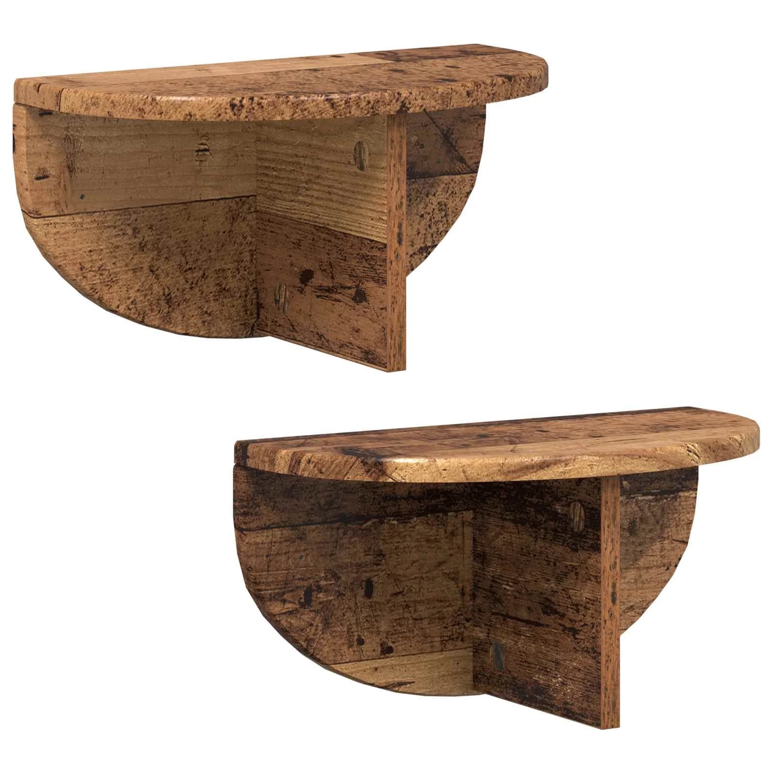 Stenska polica Montaža za steno 2 kos Star les 38 x 19 x 19 cm - slika 2