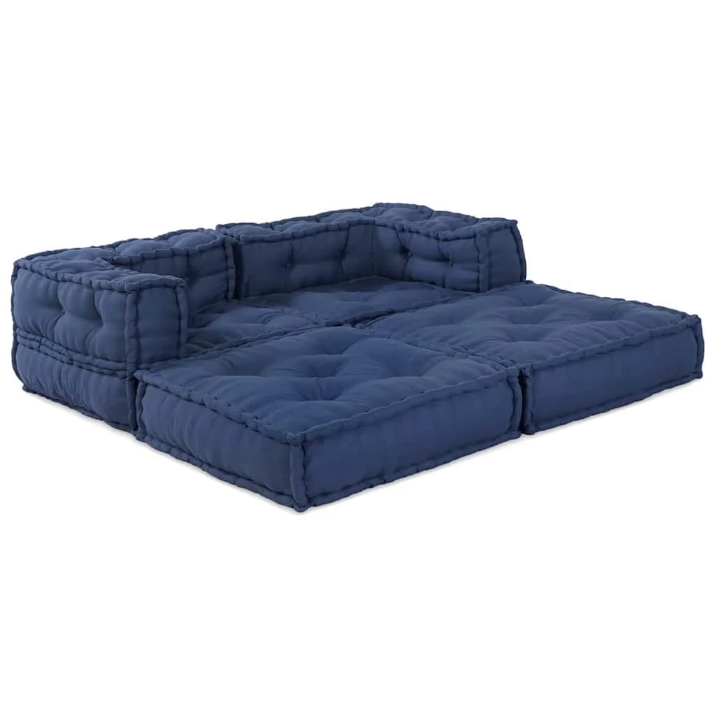 Modularna sedežna enota 2 kos Blago Indigo 140 x 70 x 56 cm - slika 6