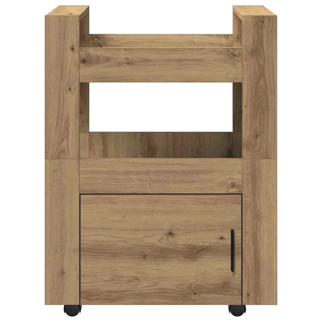 Kuhinjski voziček artisan hrast 60 x 45 x 80 cm Inženirski les - slika 6