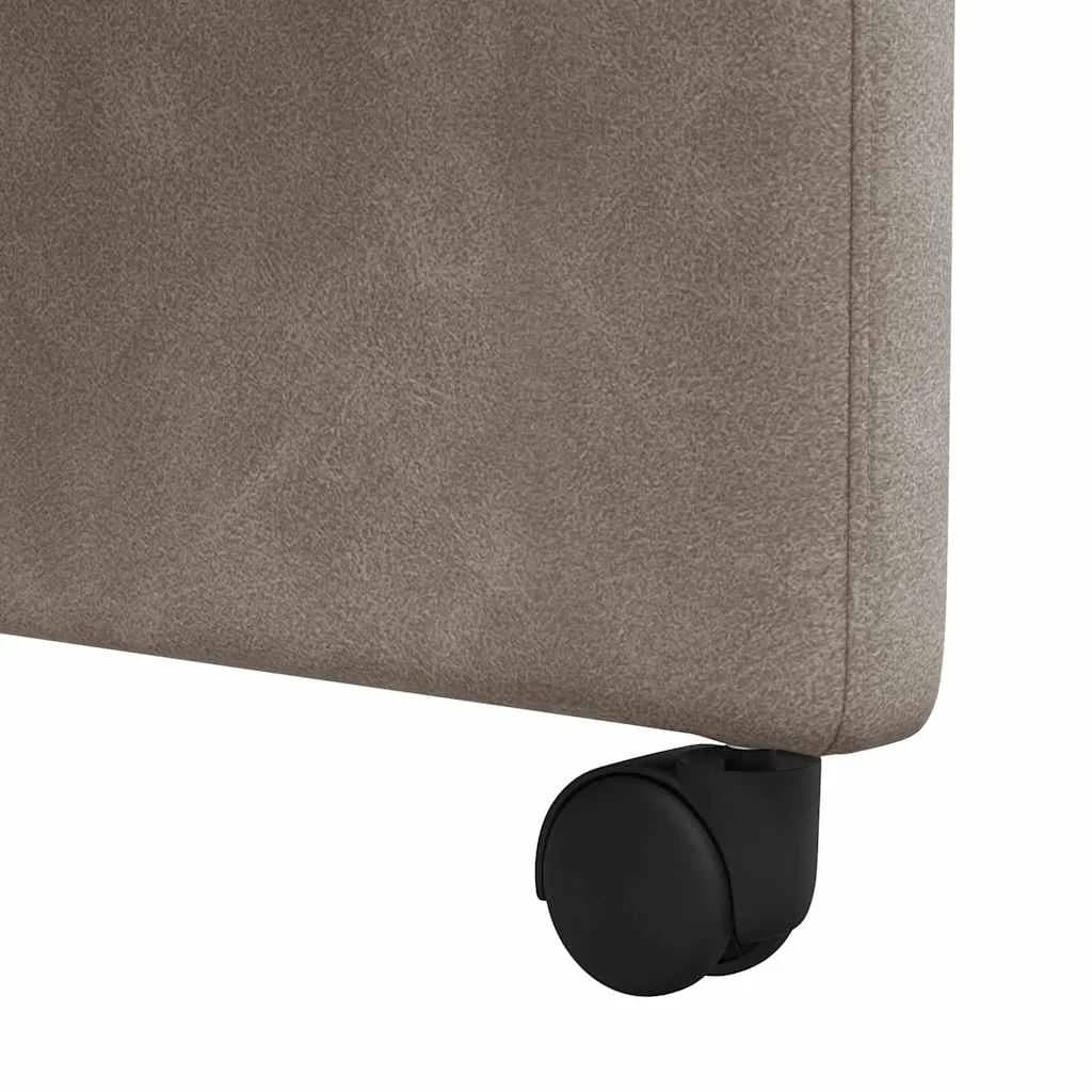 Jedilni stoli s kolesi 2 kos Umetna koža Siva 58 x 67 x 97 cm - slika 9
