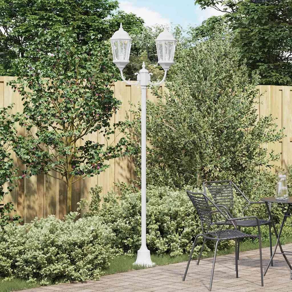 Vrtnarska svetilka Bela 68 x 20 x 235 cm Aluminij in steklo - slika 1