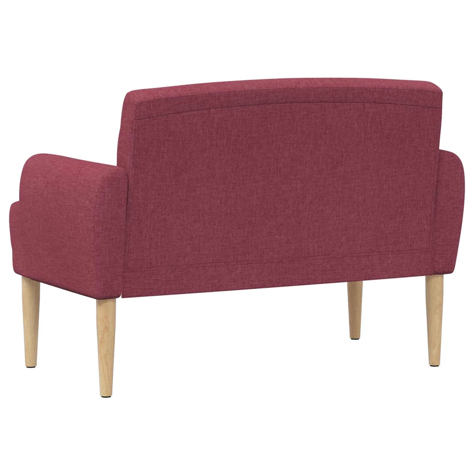 Dvojnica s gumbi Vinorodna rdeča 116 x 67 x 80 cm Blago - slika 5