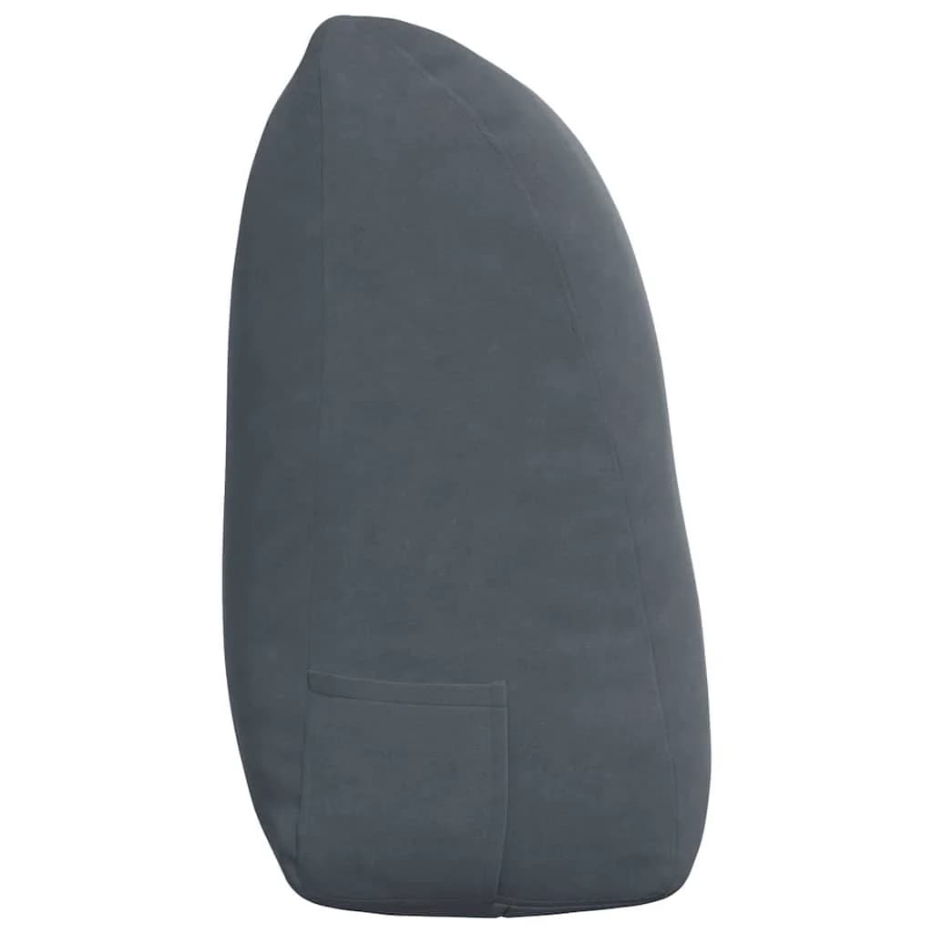 Poglavni vzglavnik Temno siva 120 x 24 x 50 cm Žamet - slika 7