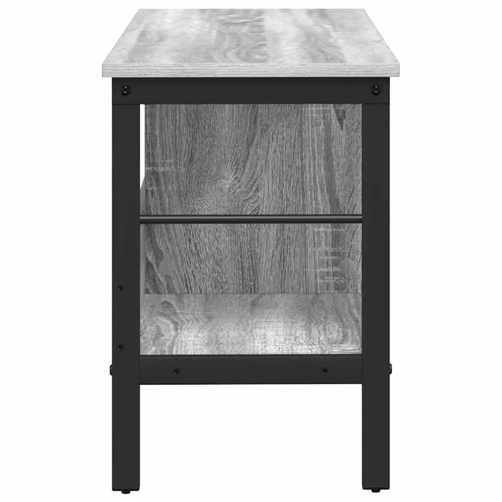 Knjižna polica 2 nivojev 82 x 32 x 47 cm Inženirski les - slika 6