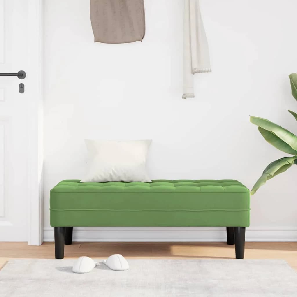 klop z blazino Svetlo zelena 113 x 57 x 39 cm Žamet - slika 3