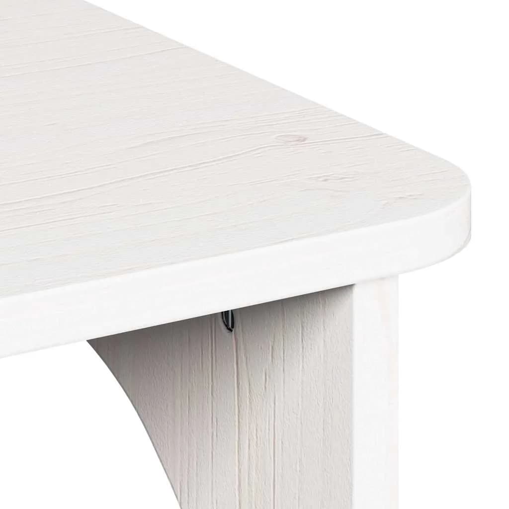 Klubska miza Bela 80 x 50 x 31 cm Trdna borovina - slika 10