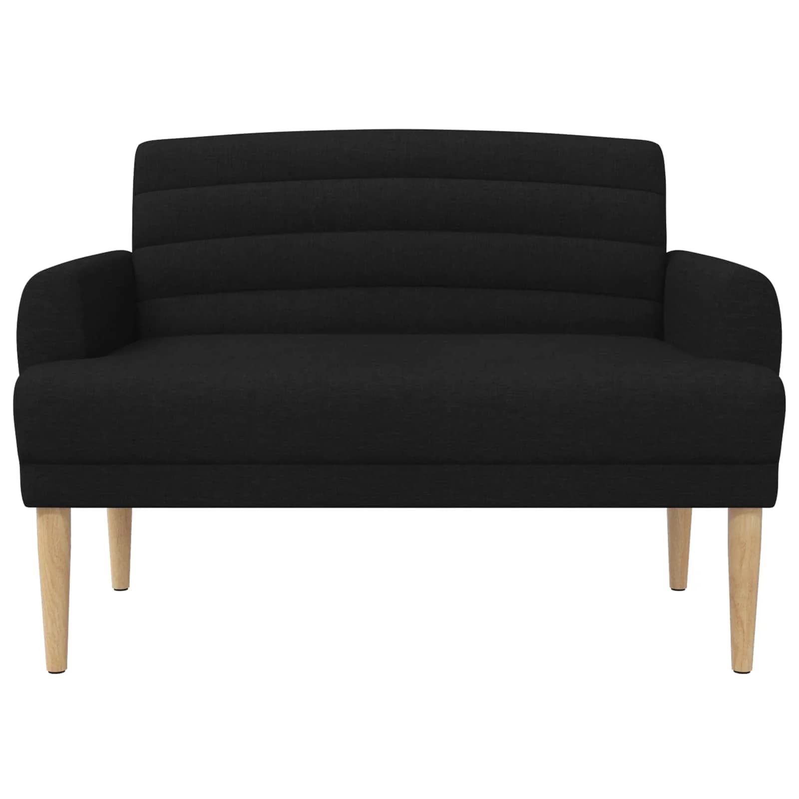 Dvojnica s gumbi Črna 116 x 67 x 80 cm Blago - slika 3