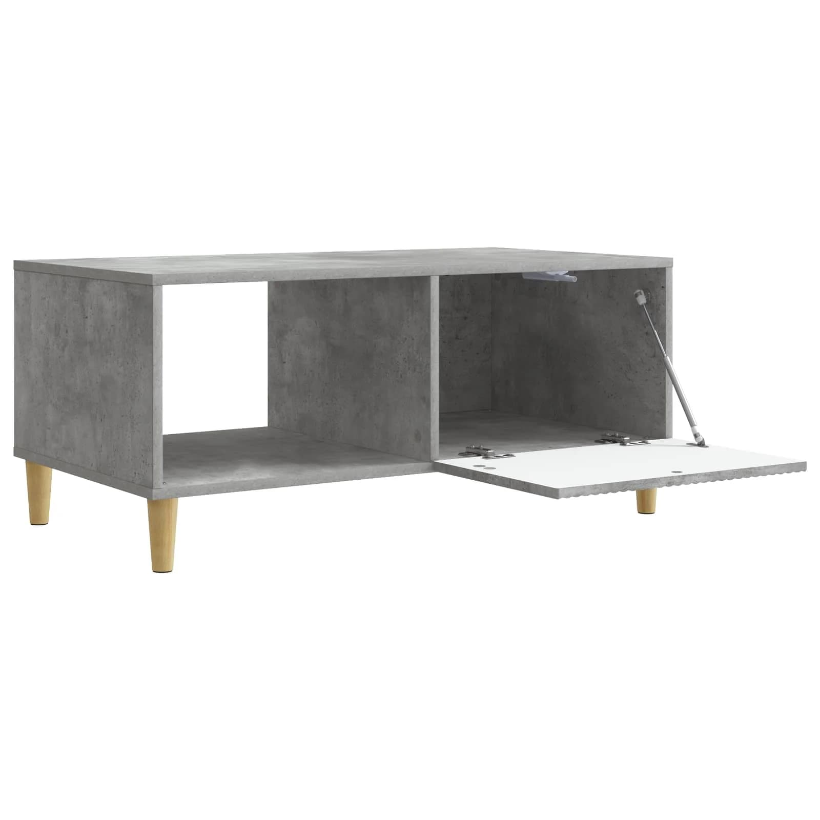 Klubska miza Betonsko siva 90 x 50 x 40 cm Inženirski les - slika 4